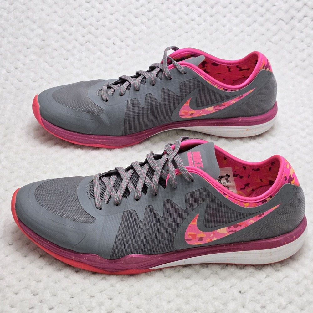 Nike 2015 Dual Fusion TR 3 #724812-005 Women's Size 8 Gray Pink Running Shoes - Picture 5 of 10